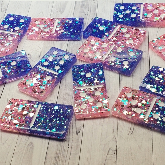Hand Crafted Other - SOLD💎set of glitter dominoes